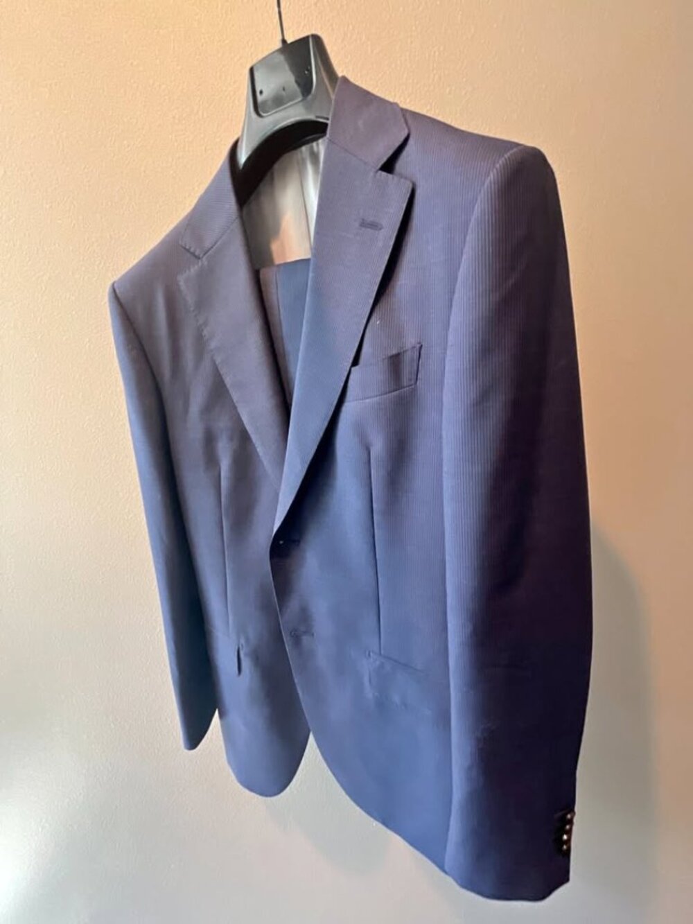 Suitsupply Napoli Navy Pinstripe 100% Wool 2-Piece Suit 38L